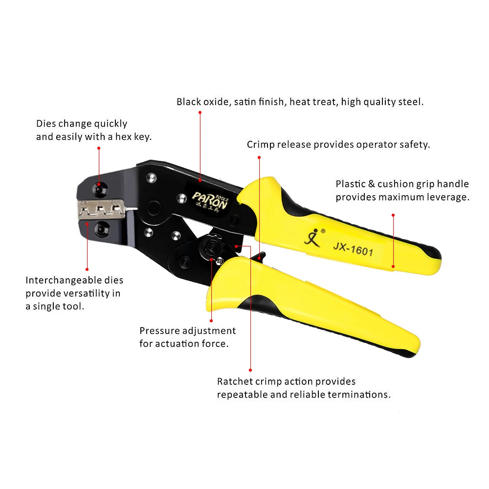 Kit de Pelacables de parón, alicates de engaste de Terminal de trinquete de ingeniería, herramientas de prensado de férula de arranque, pelacables