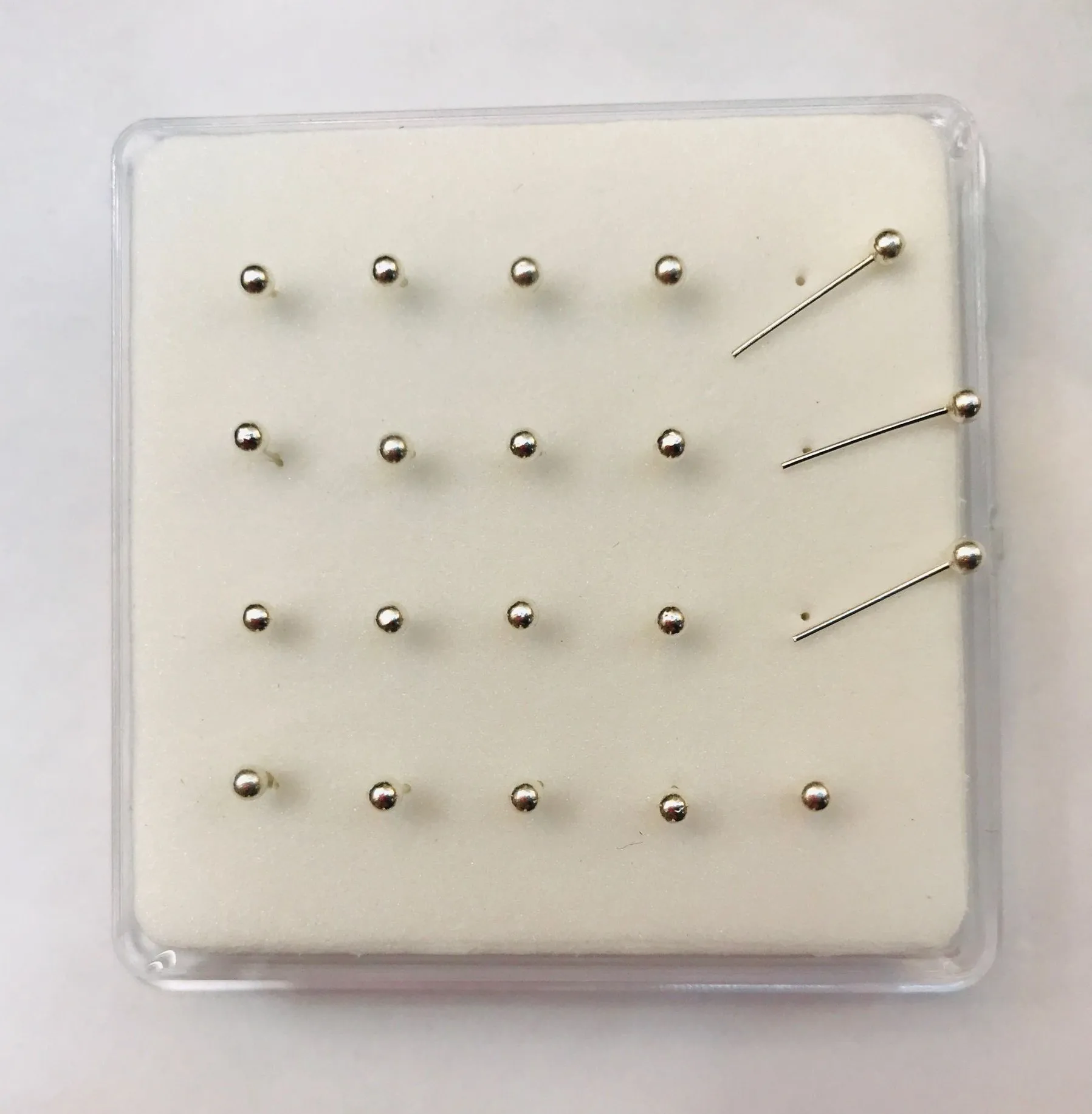 20Pcs/Box 3.0mm Ball Shape Nose Studs Nose Piercing Jewelry Ear Cartilage Pircing Nariz Ear Piercing