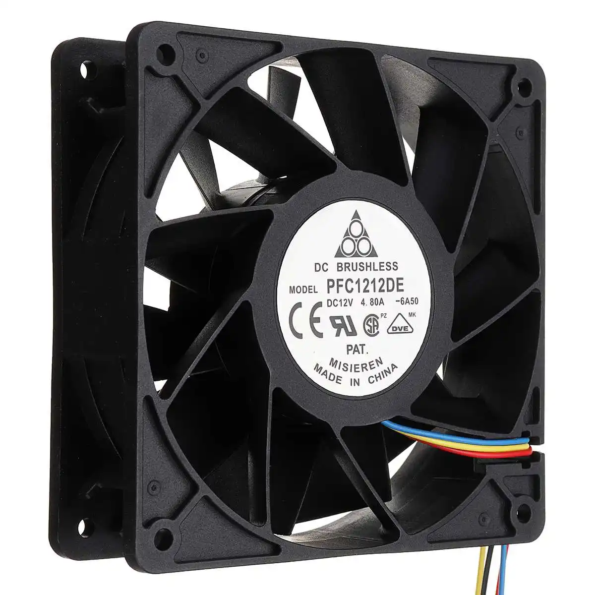 5000RPM CPU 냉각 팬, Antminer Bitmain용 4 핀 커넥터, 휴대용 컴퓨터 쿨러 팬, 120x120 S7 S9, 12V, 4.8A