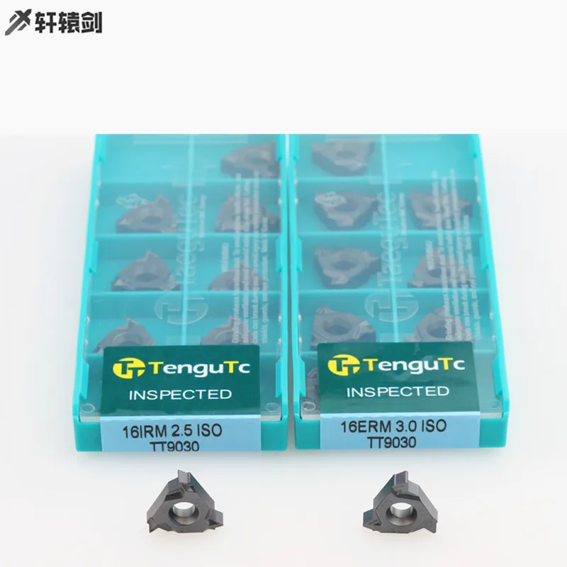 10 Chiếc 16ERM 16IRM 1.01.25 1.5 1.75 2.0 2.5 3.0 ISO TT9030 Carbide Ren Dạng Tiện Bằng Máy CNC Chỉ Dụng Cụ Quay Rau carbide Lưỡi Dao