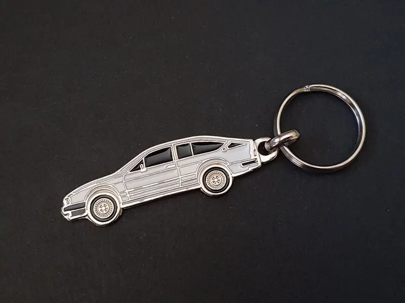 Keychain Alfa Romeo Alfetta GT GTV 2.0 GTV6 2.5 (white) profile key ring