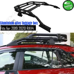 Aluminium baggage luggage Cargo Carrier box support Rooftop Basket fits for T-o-y-o-t-a RAV4 RAV 4 2019 2020 2021 2022 2023 2024