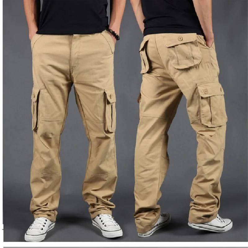 

Side Zipper Pockets Cargo Harem Joggers Pants Men Tactical Casual Harajuku Streetwear Sweatpant Trousers Male Pants baggy