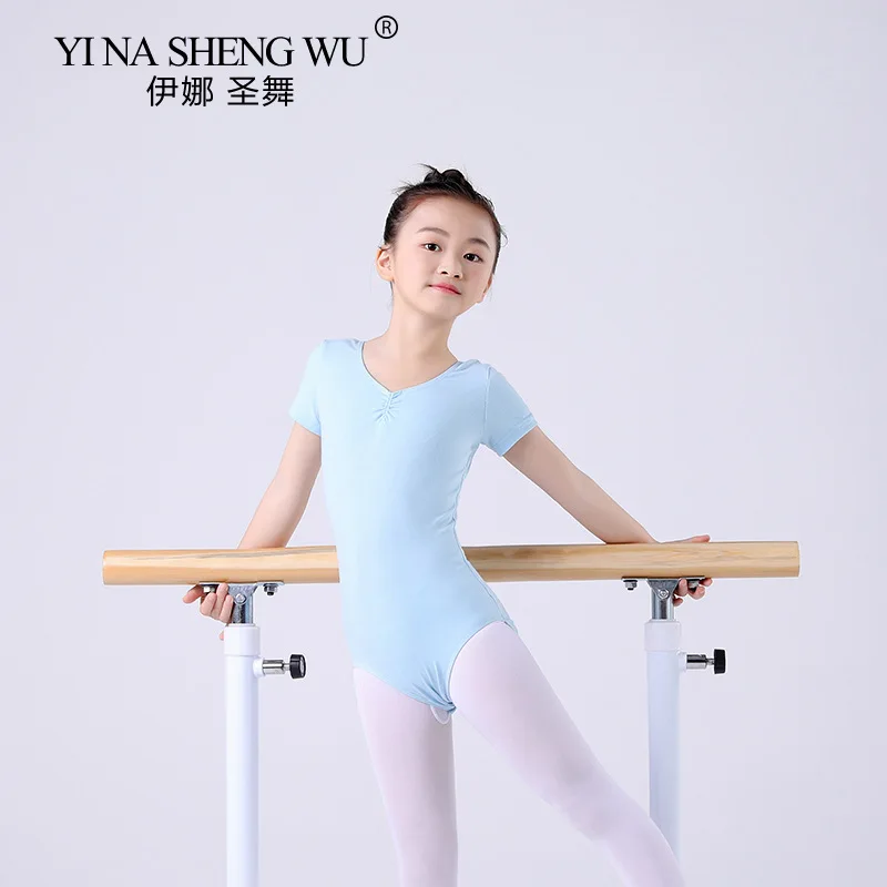 Trẻ Em Váy Múa Leotard Trang Phục Nữ Ngắn Tay Hở Lưng Vũ Bodysuit Thể Dục Dụng Cụ Leotards Dành Cho Trẻ Em Ballerina Quần Áo