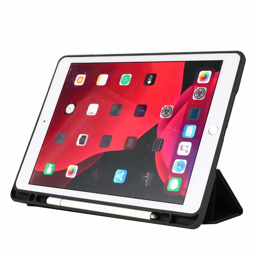 Acrílico transparente caso para ipad 10.2 9.7 2018 2017 pro 9.7 10.5 ar 1 2 capa 3 dobrável filp suporte inteligente tablet escudo capa