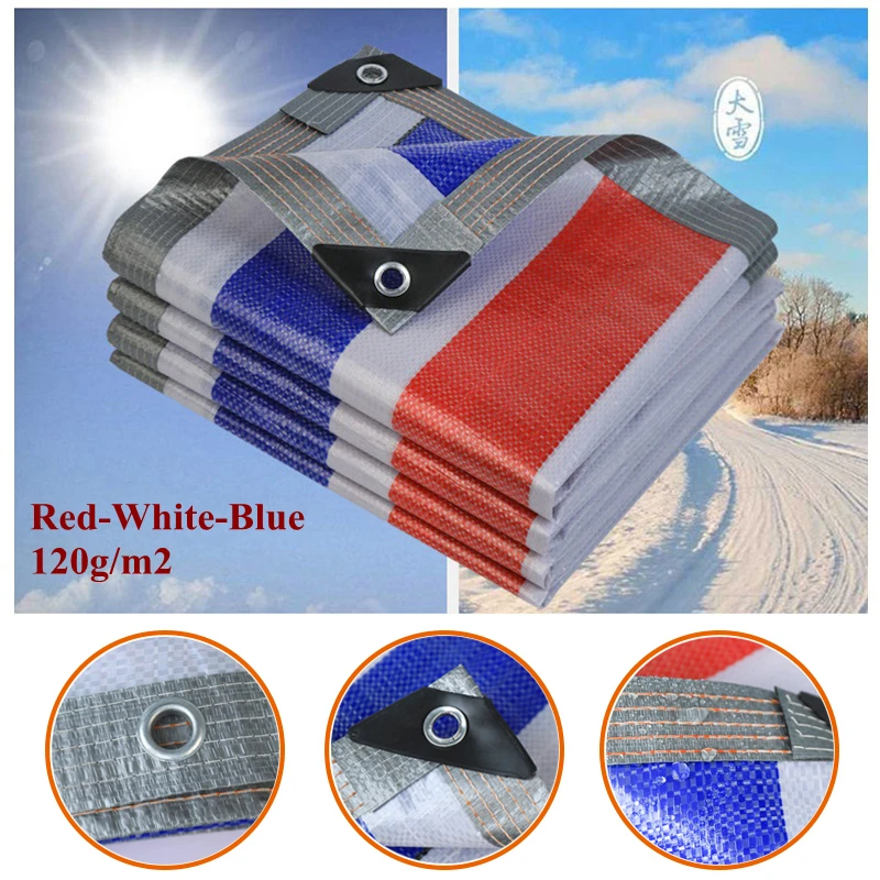 

120g/m2 PE 3-Colors Striped Rainproof Cloth Tarpaulin Pet Dog House Shelter Shading Sails Cover Waterproof Cloth Outdoor Awning