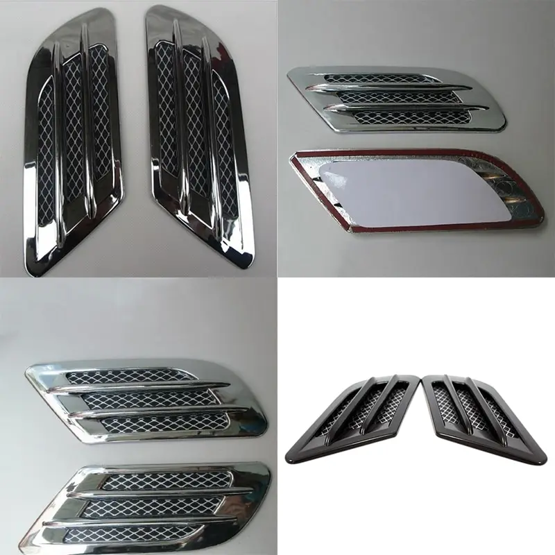 2Pcs/Set High Quality Car Side Air Flow Vent for Fender Hole Cover Intake Grille Duct Decoration ABS Plastic Sticker