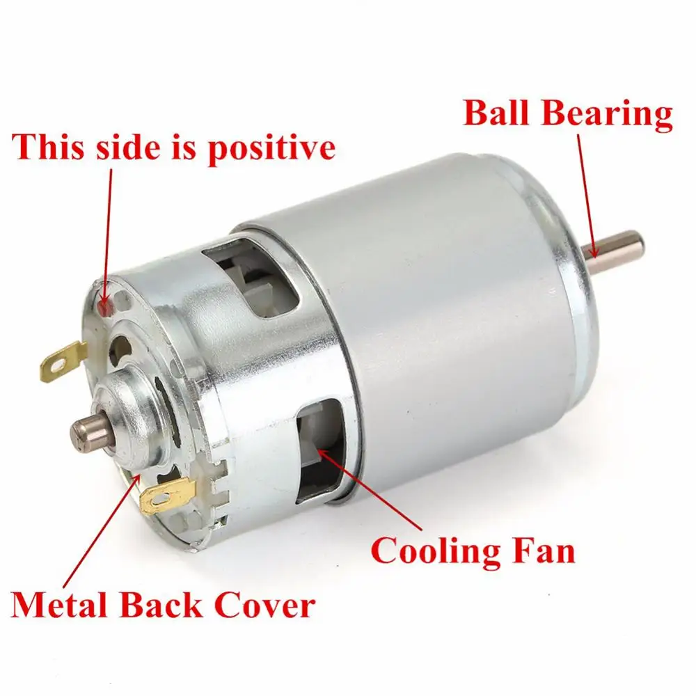 50% Hot Sales DC 12V-36V 3500-9000RPM 775 Large Torque Motor Ball Bearing Electric Machine