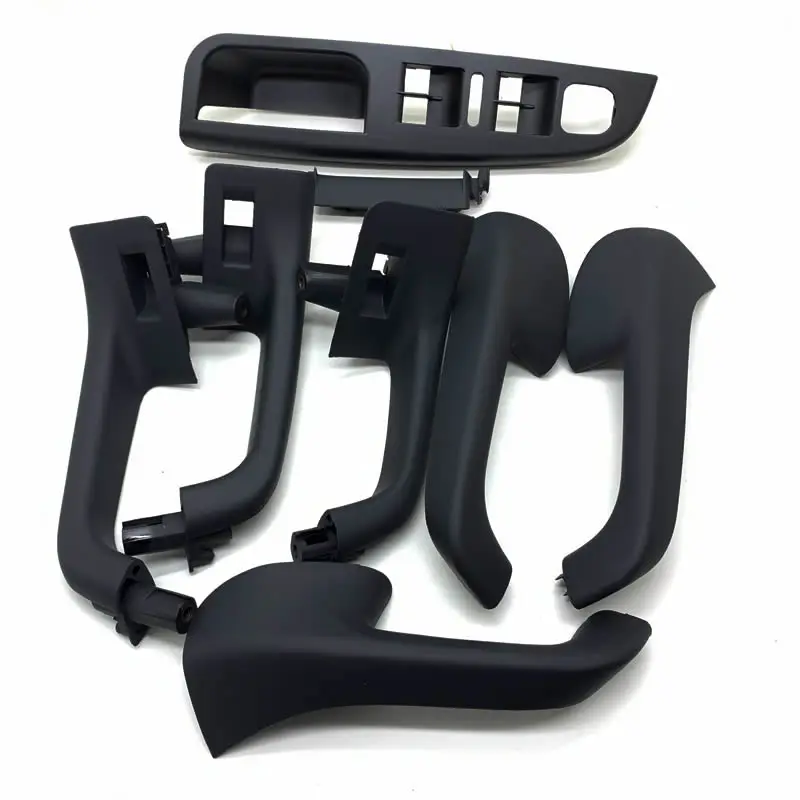 Black Color Interior Door Handle Grab Cover Set For VW Golf 5 GTi MK5 Jetta MK5