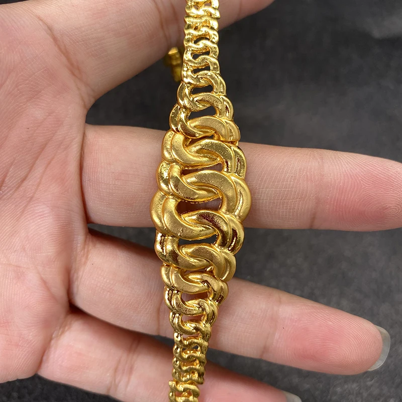 24K gold color jewelry sets for women bridal  Indian African wedding ornament gifts luxury necklace earrings bracelet ring set
