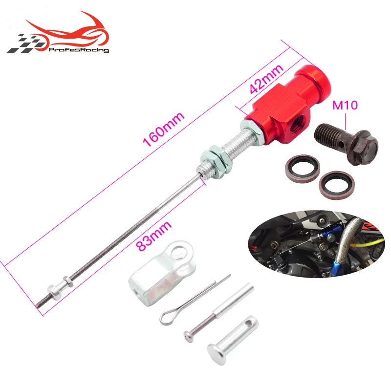 Motorcycle Brake Pump M10x1.25mm Motorcycle Hydraulic Clutch Master Cylinder Rod Brake Pump For Honda Yamaha Suzuki Benelli