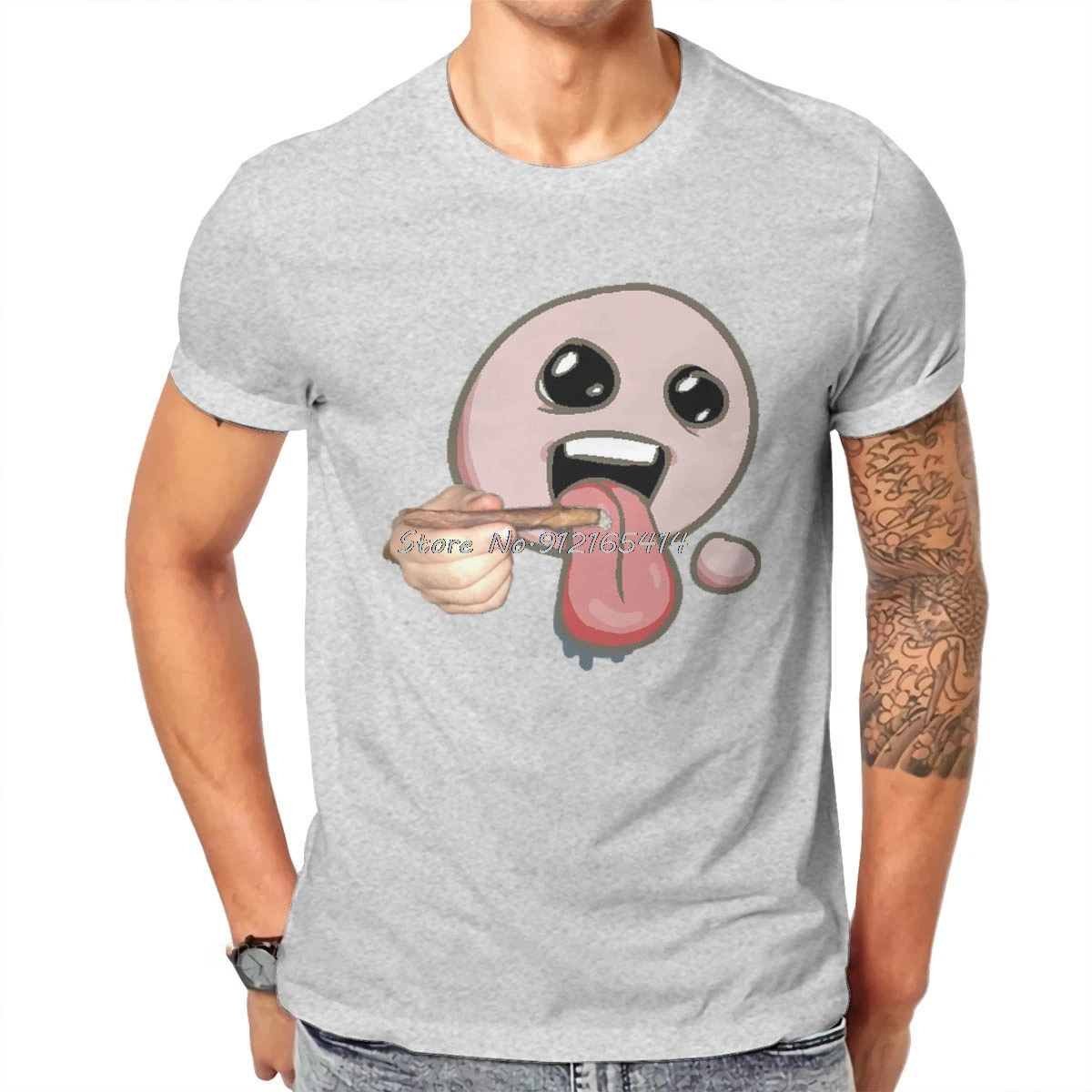 The Binding Of Isaac TBOI The Best Enemy Tshirt Classic Gothic Men's Tees Tops Cotton O-Neck T Shirt Harajuku Tees Streetwear