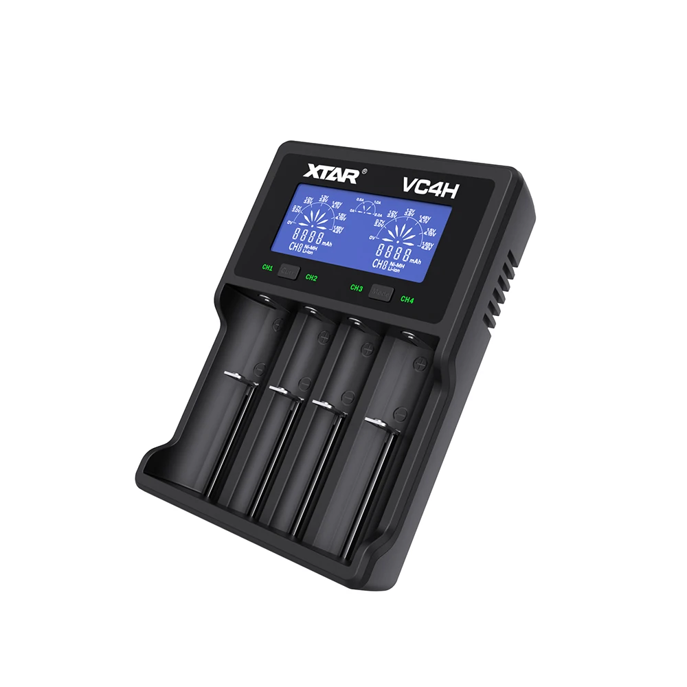 XTAR – chargeur de batterie 18650 USB, Charge rapide, qc 20700, AAA AA 18350, 21700, 26650, 16340, 32650, VC4H