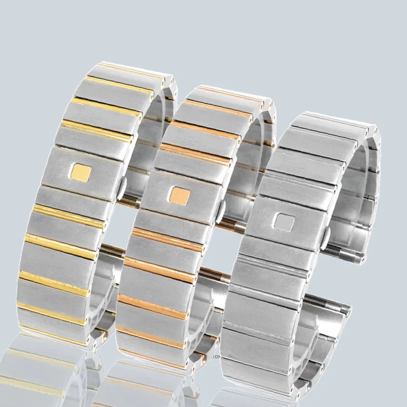 Stainless steel strap suitable for Double Eagle 123 steel strap 1503.51/123.20 men's and women's stainless steel watch straps