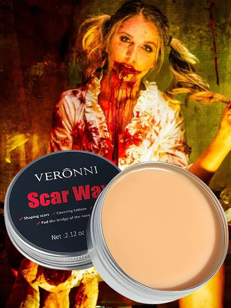 Cire de maquillage pour le corps, cosmétique, anti-cernes, pour Halloween, peinture du visage, cicatrices, poignet, Cosplay, fausse blessure, maquillage spécial, boue, 60g