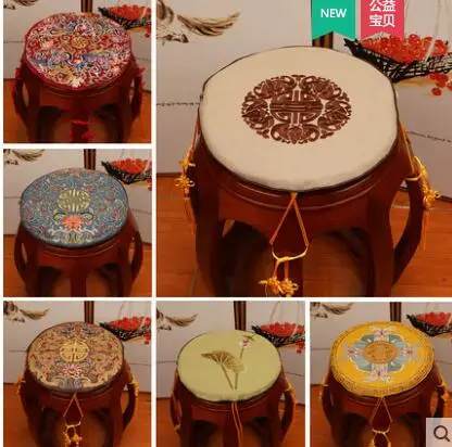 Chinese rosewood chair cushion four seasons universal cotton and linen cushion tea chair cushion non-slip sponge cover home chai