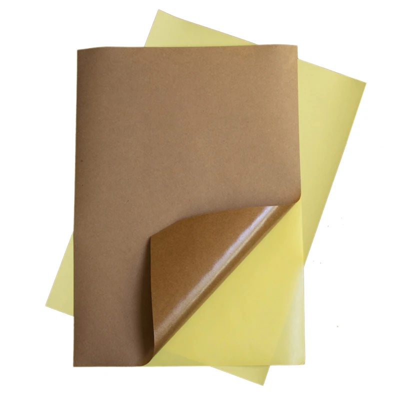 20 50 Sheets 80g A4 A5 Brown Kraft Paper Self Adhesive Sticker printing labels for Inkjet Laser Printing Copier Craft Paper