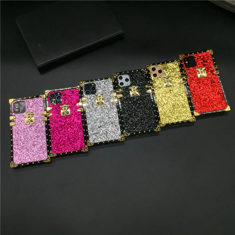 Luxury Bling Sequins Glitter Cover Gold Phone Case for Samsung Galaxy S24 Ultra S21 FE S10 S20 S22 Plus Note 20 10 9 S23 Ultra