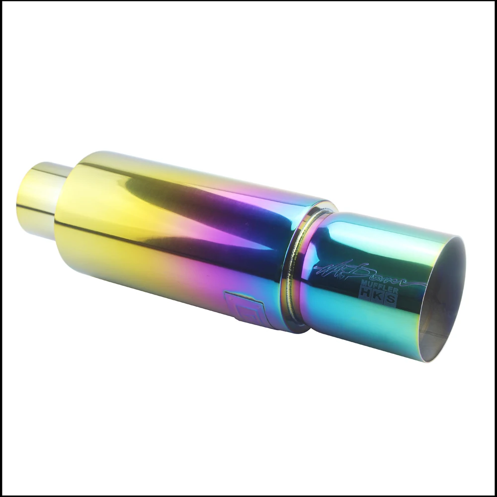 Car motorbike Exhaust systems Muffler Tip Universal Stainless steel ID 51MM 57MM 63MM outlet 90mm styling Silencer tail pipe