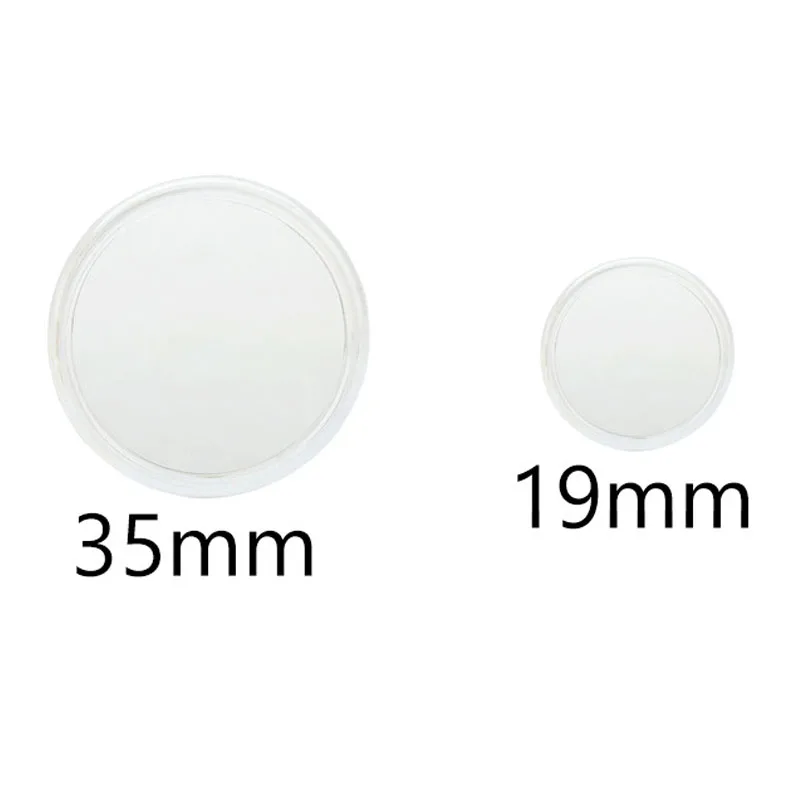 200pcs 19/35mm Transparent Clear Mushroom Hole Loose-Leaf Notebook Ring Disc-Bound 360 Degree Foldable Scrapbook Accessories