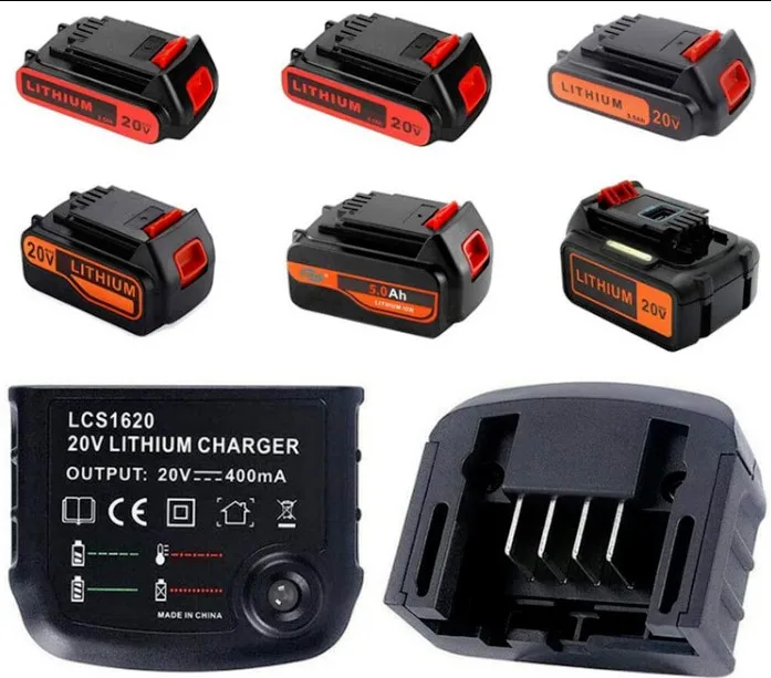 

10PCS Fast Charger for Black & Decker Li-ion Battery 12V-20V 110V-240V