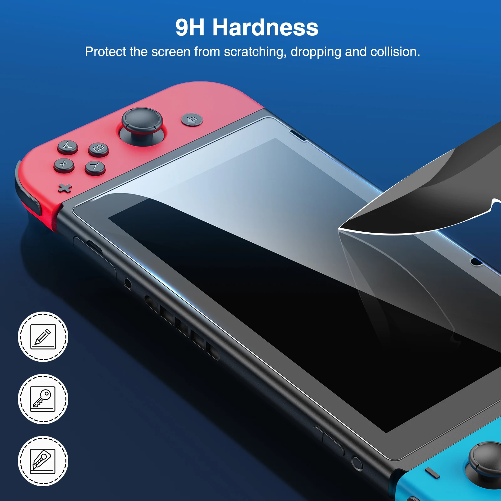 4Pack Beschermende Glas Voor Nintendo Switch 9H Gehard Glas Screen Protector Voor Nintendo Switch Glas Accessoires Screen Film