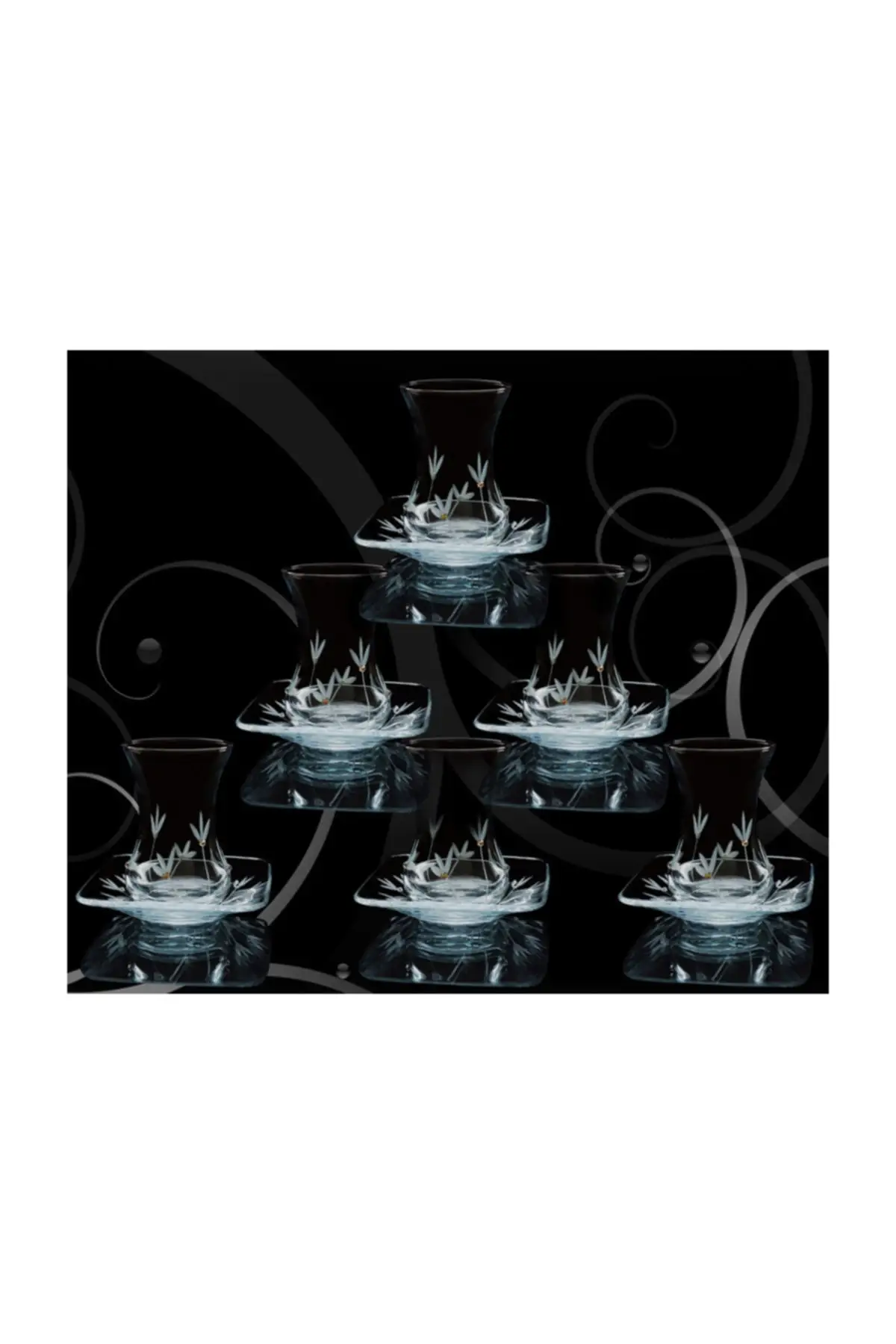 

Fine-waisted susen 12 piece 6-piece Tea Cup Glass Cup Glass Cup Glass Cup