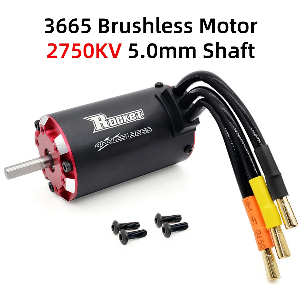 RC-Motor Rocket V2 Supersonic Bürstenloser Motor mit Temperatursensor 3650 3660 3665 3670 3674 für 1/8 1/10 RC Car