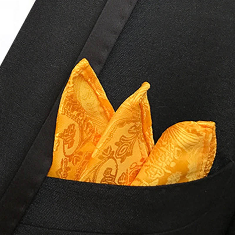 

Ricnais Retro Handkerchief Silk Pocket Square Business Chest Towel Hanky Gentlemen Wedding Casual Luxurious Fashion Hankies