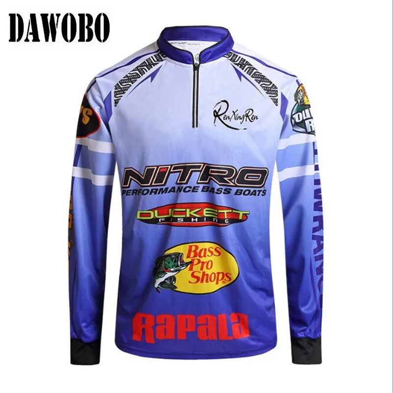 

DAWOBO Quick Dry Fishing Clothing Long Sleeve Shirt Summer Quick-Drying Breathable Anti-UV Sun Protection Fishing Jacket