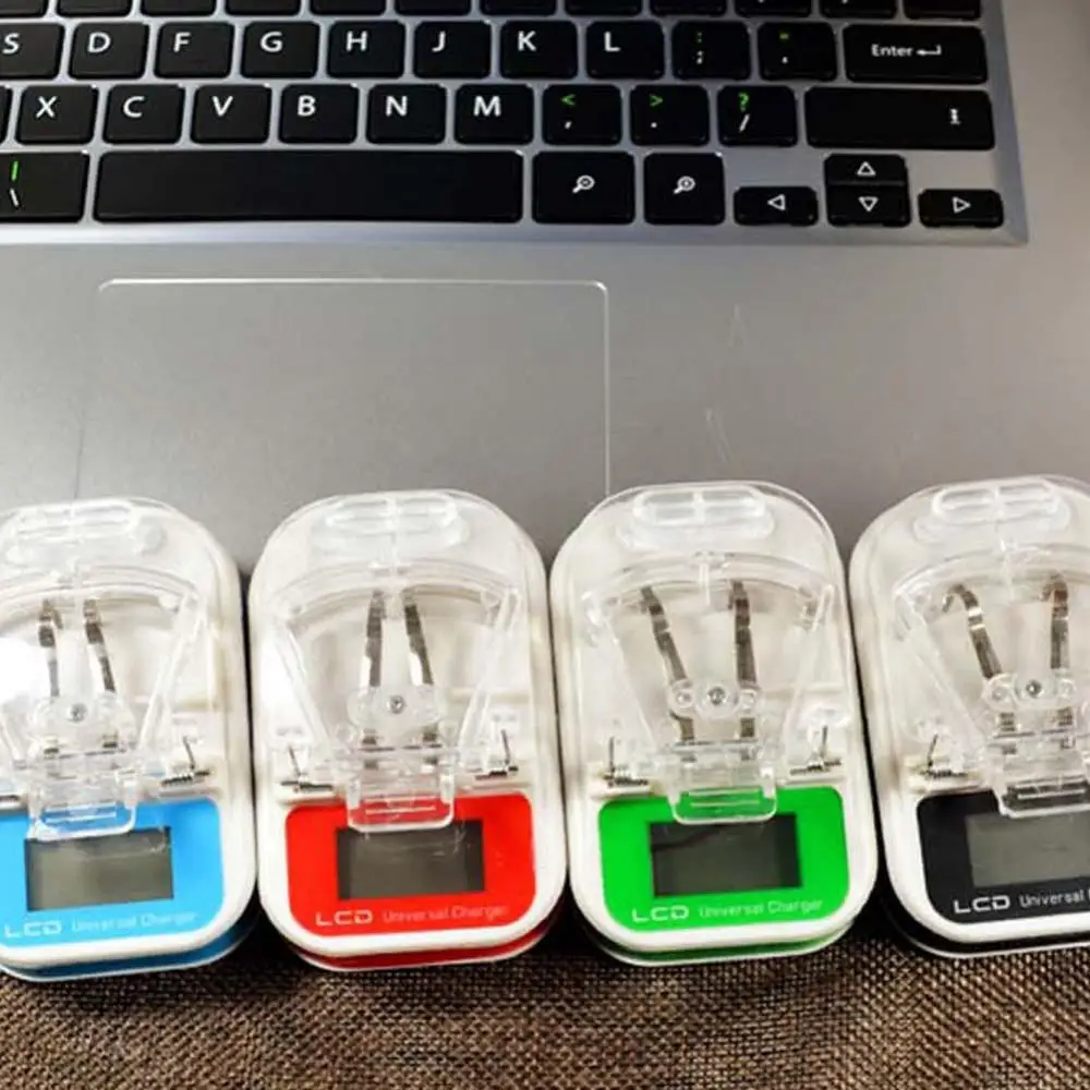 Caricatore da muro per batteria digitale per telefono cellulare con schermo LCD da viaggio in plastica universale