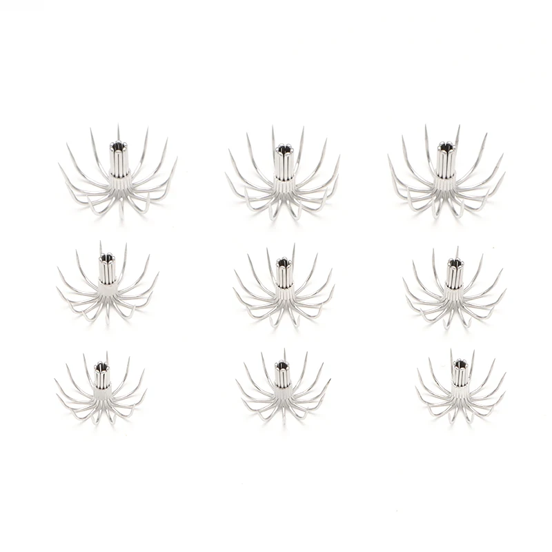 오징어 후크 나무 새우 후크, 스테인레스 스틸 바다 낚시 후크, 2.0, 1.6, 1.4cm, 20 개/로트