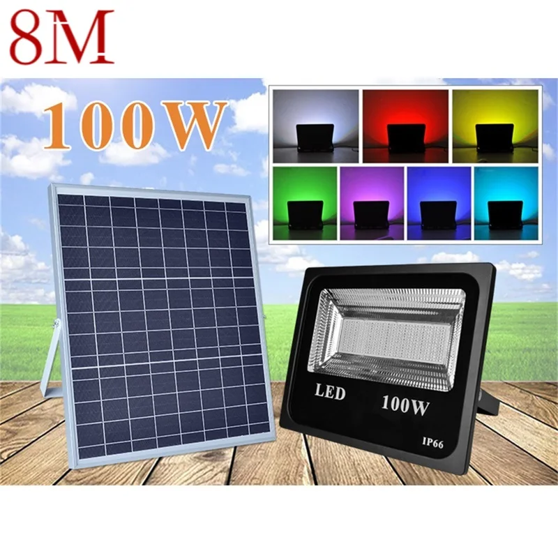 

8M Outdoor Solar Wall lights Contemporary Waterproof IP66 Lamp for Home Courtyard Garden Emergency