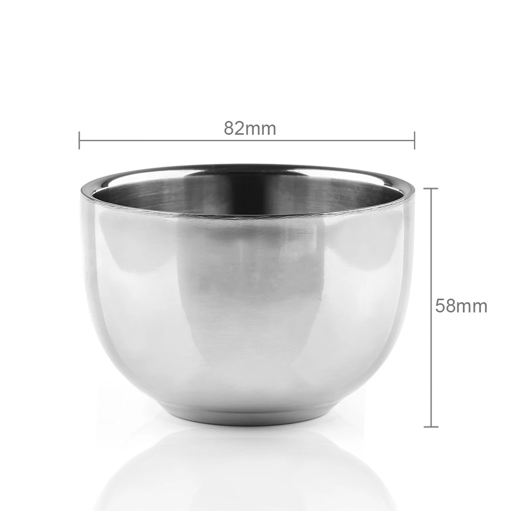 Durable Shaving Stand and Bowl Set,Acrylic Shaving Stand Holder Stainless Steel Shave Brush Bowl Mug Soap Dish for Men Wet Shave