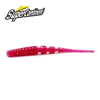 2018 Supercontinent ตกปลา Soft Worm Lures เหยื่อตกปลาน้ําแข็ง Soft Polaris Sinking Lure Pesca ราคาถูก Fishing Tackle