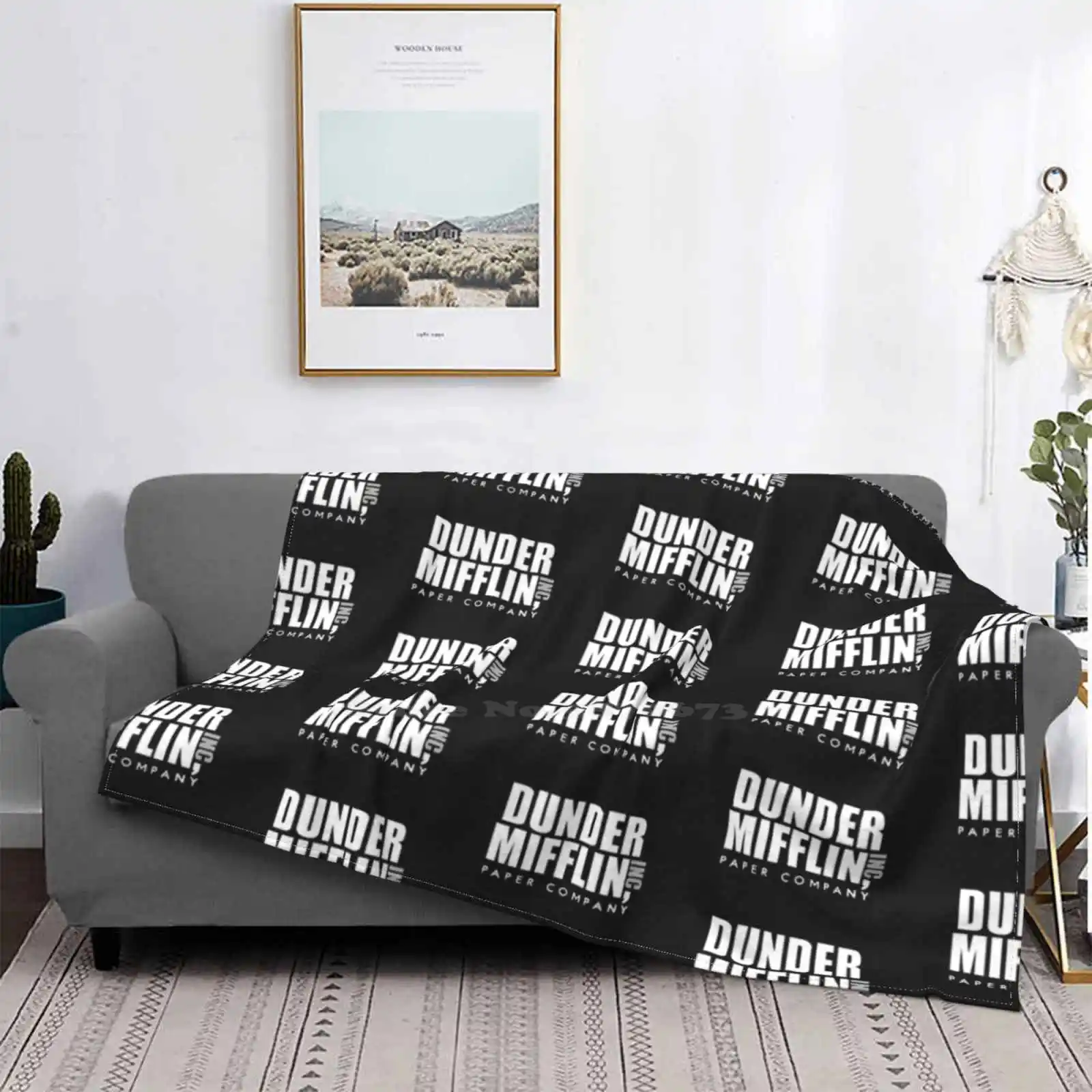 The Office Trend Style Funny Fashion Soft Blanket The Office Dunder Mifflin Paper Company Michael Jim And Pam Trending Popular