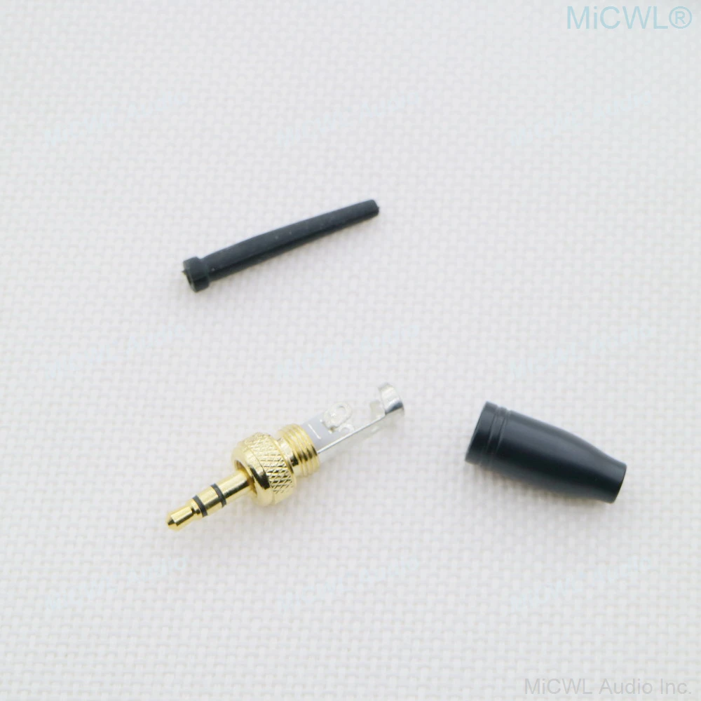 Professional DIY 1/8 3.5มม.สกรูล็อคเชื่อมต่อปลั๊กอะแดปเตอร์สำหรับSennheiser SonyชุดหูฟังLapelไมโครโฟน100Pcs