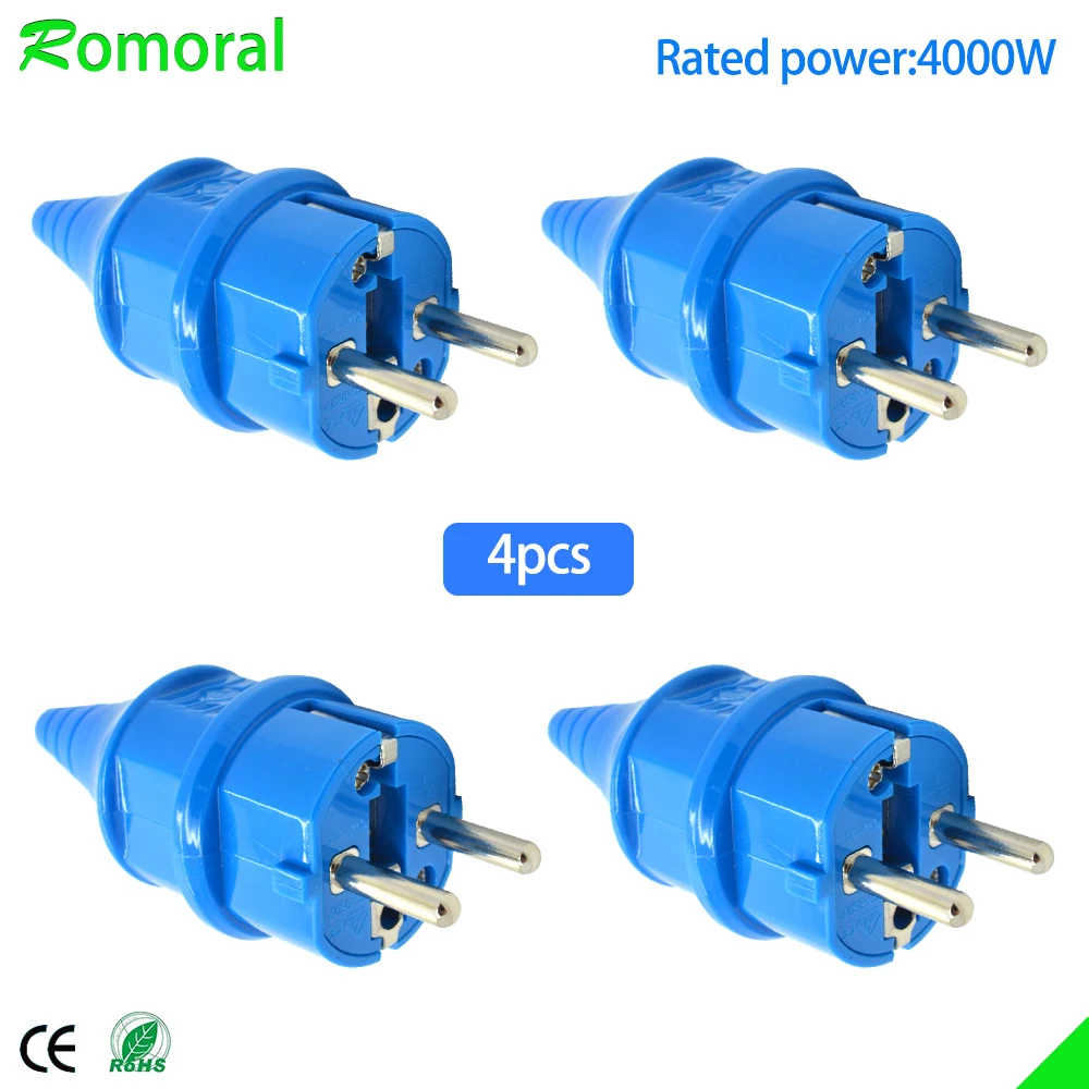 4000W 16A EU impermeabile IP54 alimentazione elettrica industriale francese spina ricaricabile presa maschio adattatore per presa