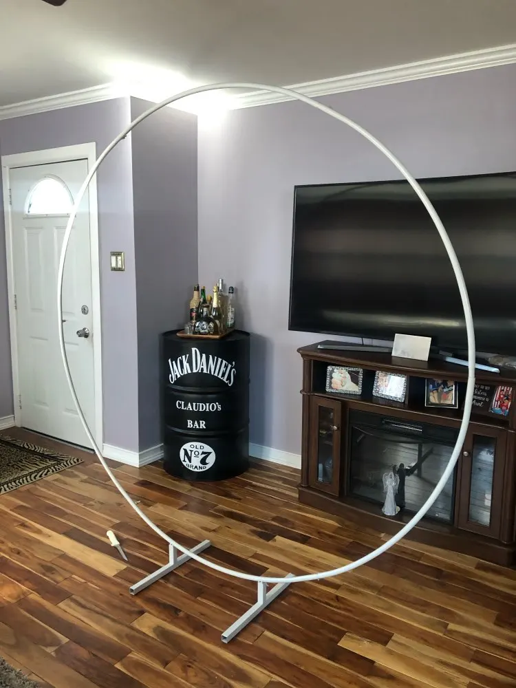 

Metal Circle Wedding Mariage Round Arch Balloon Flower Iron Ring Background Frame Stand Birthday Party Baby Shower Decor