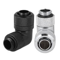 G1/4 Thread Water Cooling Fittings Thin Tube 90 Degree Right Angle Elbow for 9.5x12.7 Tube Fitting for PC Liquid Cooling System