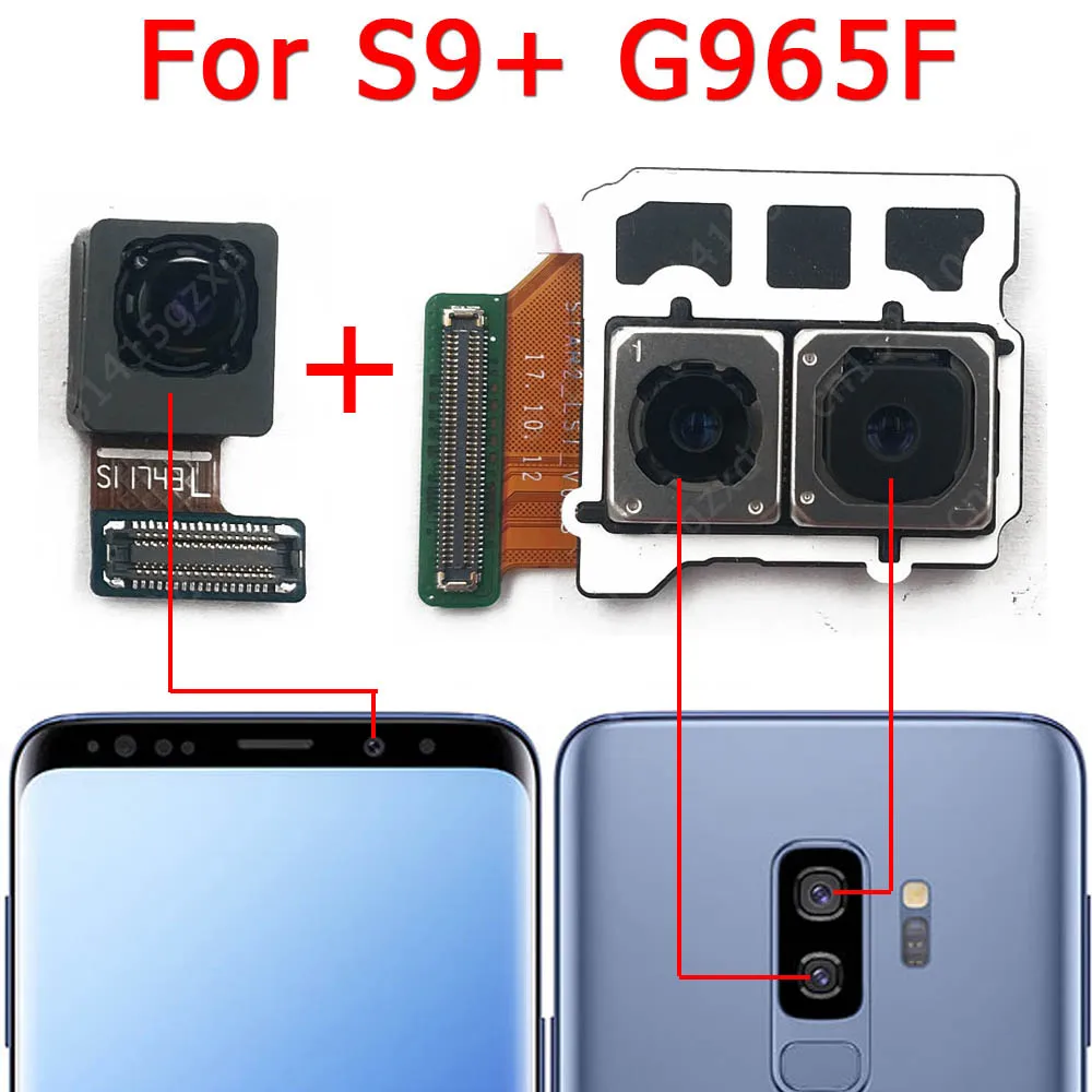 For Samsung Galaxy S9 Plus G965F Front Rear View Back Camera Frontal Main Facing Camera Module Replacement Spare Parts