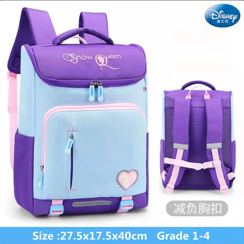 Disney Frozen School Bag For Girl Primary School Student Shoulder Orthopedic Backpack Large Capacity Kids Birthday Gifts Mochila