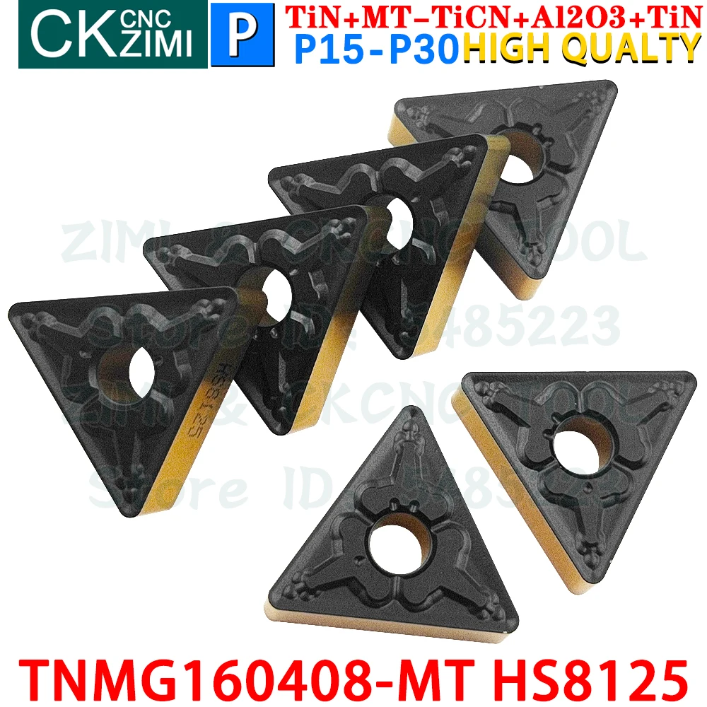 TNMG160408-MT HS8125 TNMG 160408 MT HS8125 Inserts En Carbure Inserts De Tournage Externes Outils Machine CNC Tour À Métal Outils De Coupe Pour L'acier