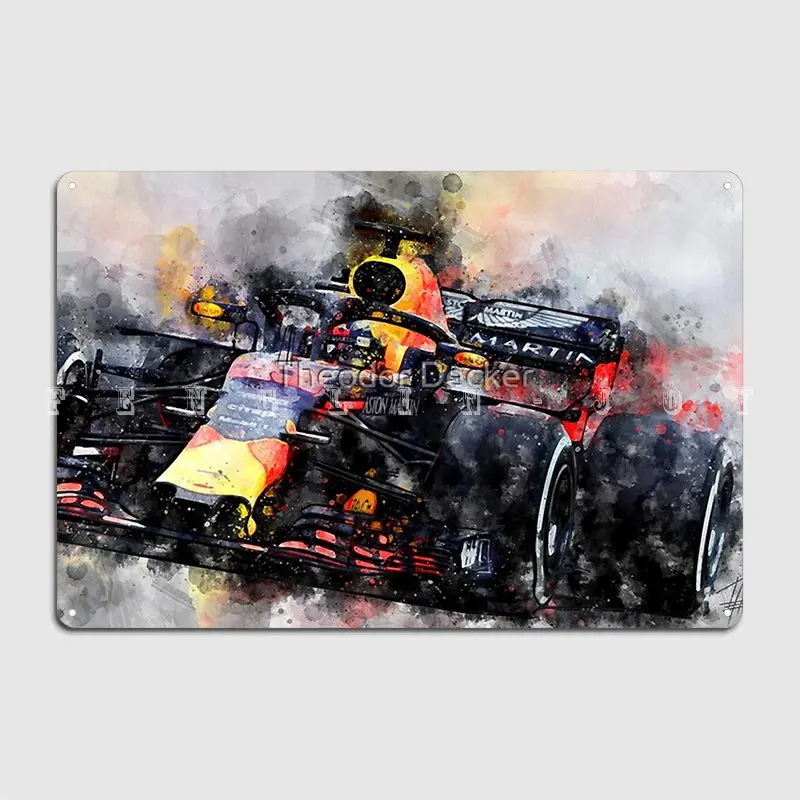 Max Verstappens F1 Metal Plaque Poster Cinema Garage Pub Garage Custom Wall Plaque Tin Sign Poster