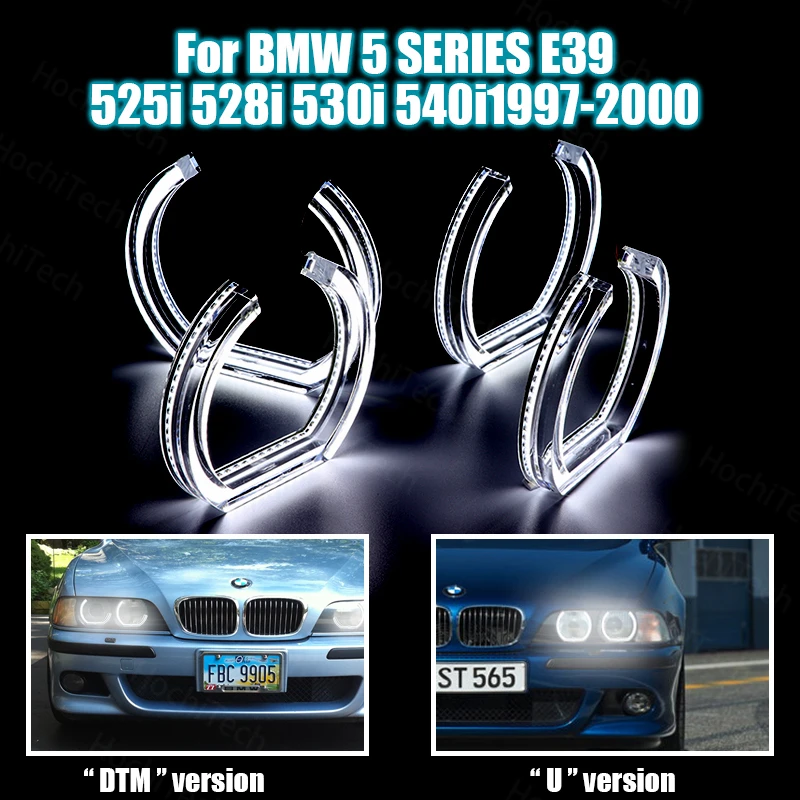 

DTM Style DRL Cut Style LED Angel Eye Kit White for BMW 5 SERIES E39 525i 528i 530i 540i 1997 1998 1999 2000 Crystal Angel Eyes