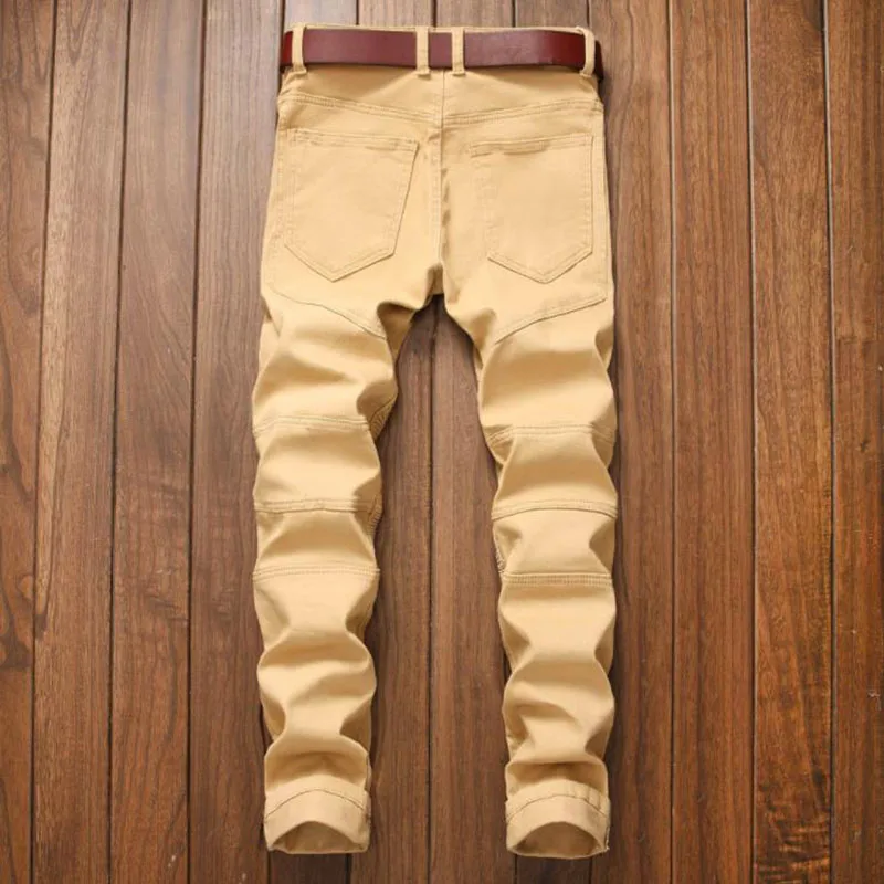 New Fashion Mens Cotton Ripped Hole Jeans Casual Slim Skinny Biker Jeans Men Trousers Male Street Hip hop Denim Pants