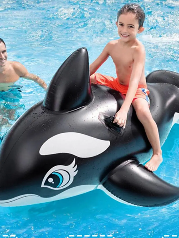 Whale Floating Mat Durable PVC Iatable Large Whale Shape Floating Mat Water Park Entertainment Swim Ring Swimming Supplies