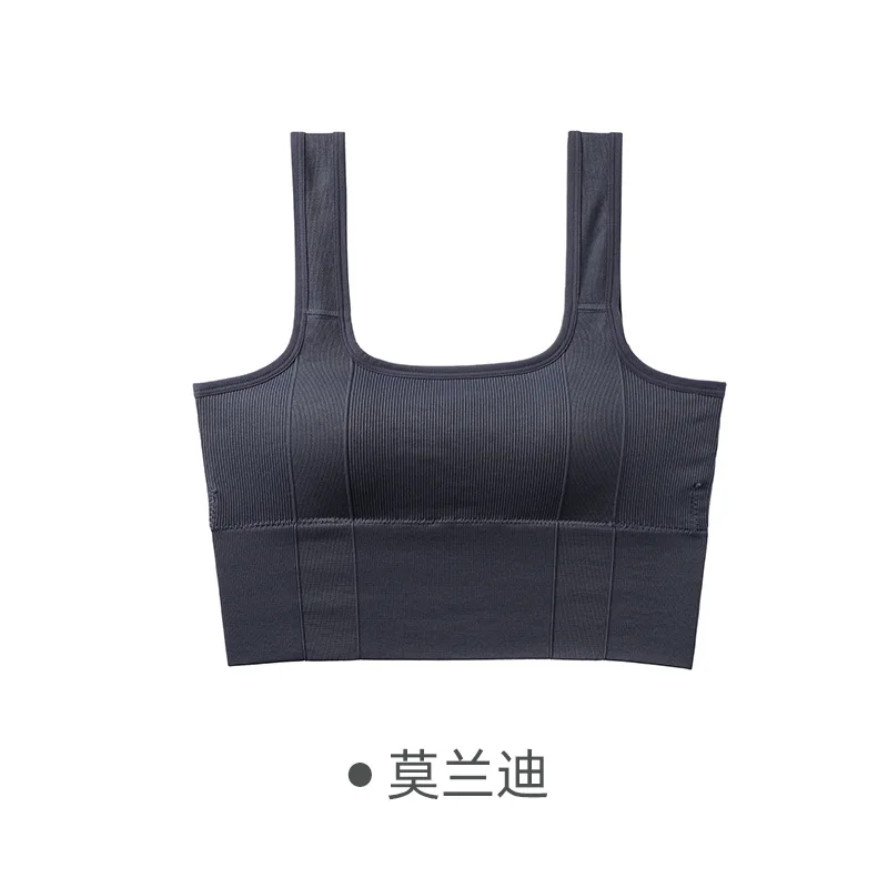 Popular style square neck waistcoat wrapped in chest women's seamless abdomen plastic waist shock resistant sports bra