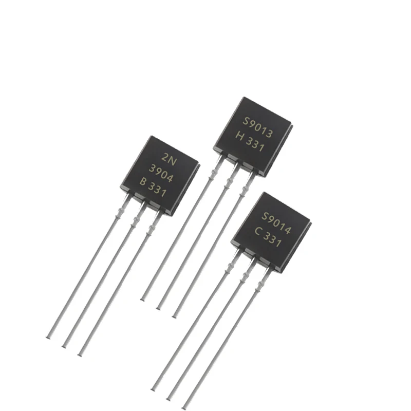 Paquete de transistores de potencia NPN, Transistor en línea de 50 piezas S9013 TO-92, 2N3904, S9014