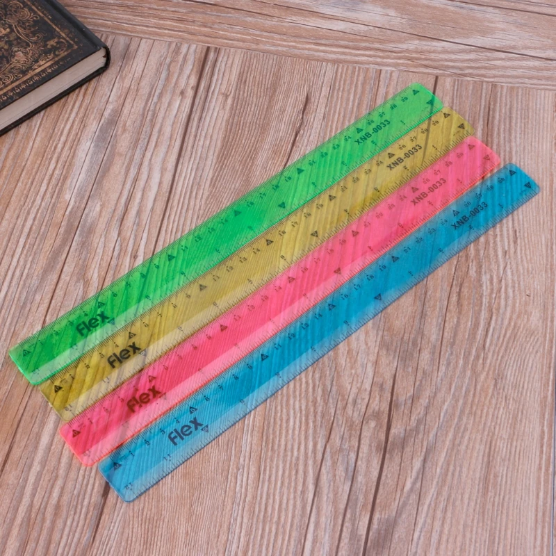 Soft Ruler 30cm Flexible Ruler Multi Color Creative Stationery Rule School Supply